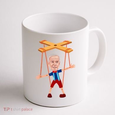 Joe Biden As A Puppet Coffee Mug back