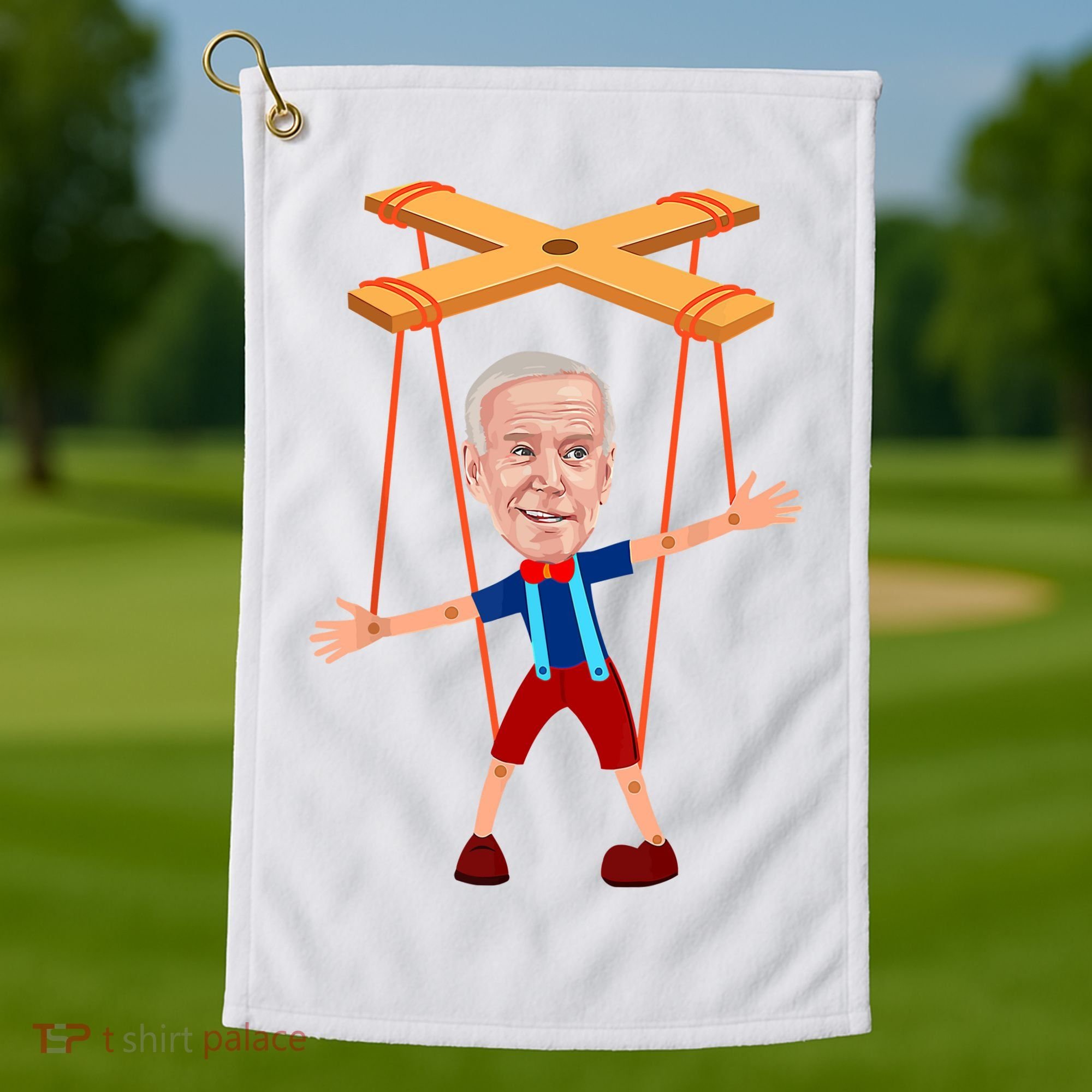 Joe Biden As A Puppet Golf Towel