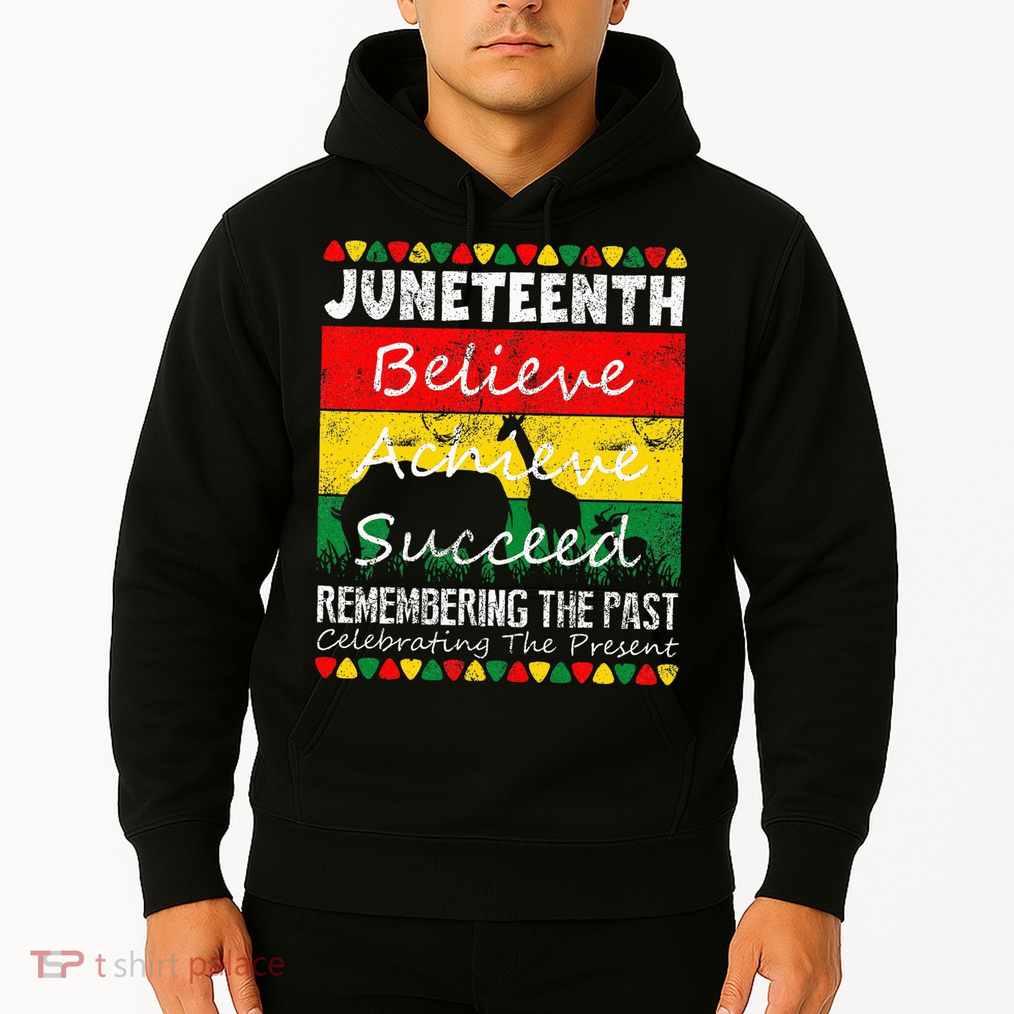 Juneteen Believe Achieve Succeed My Independence Day Hoodie
