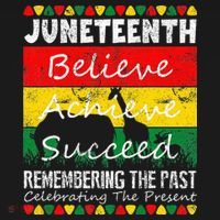 Juneteen Believe Achieve Succeed My Independence Day Ornament thumb 1