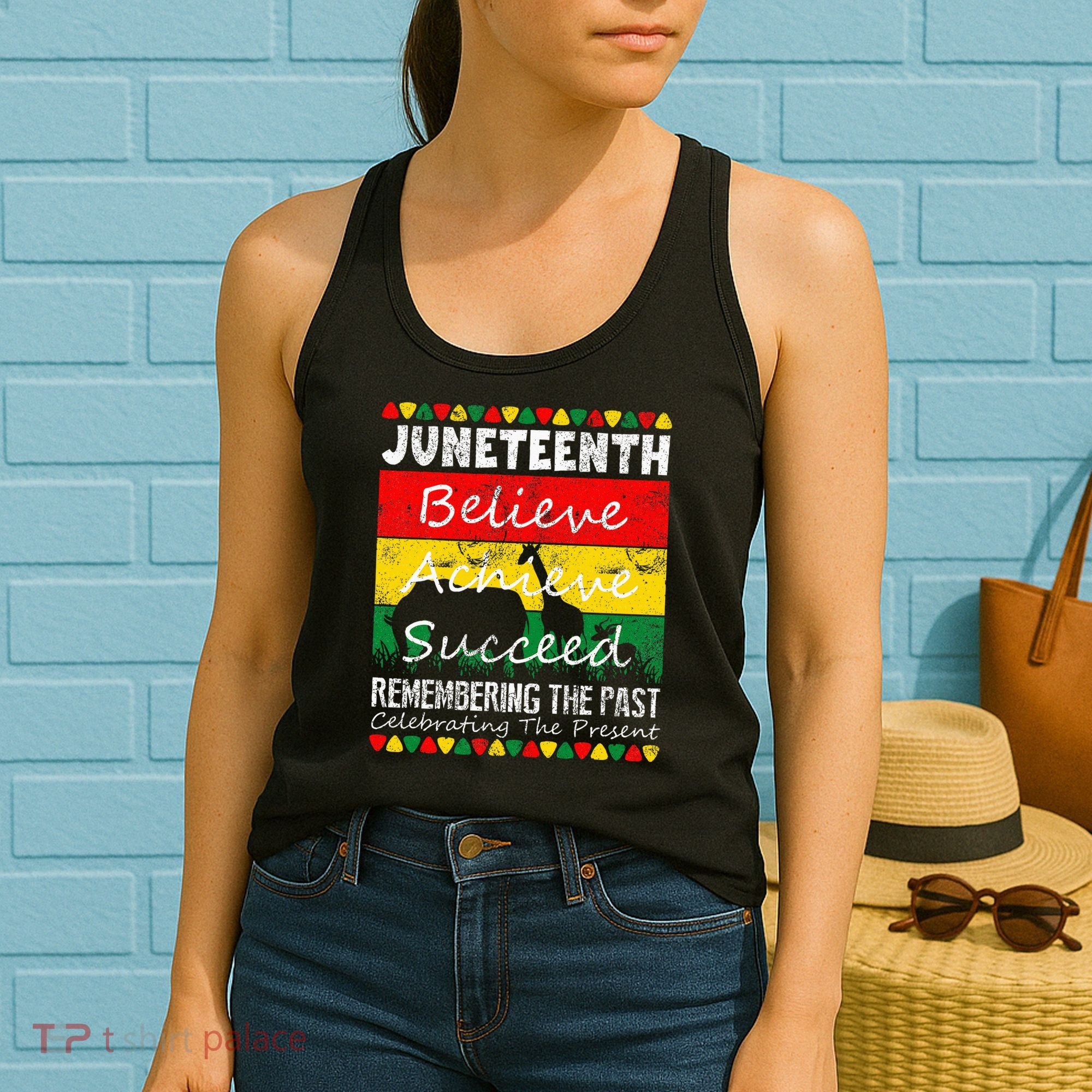 Juneteen Believe Achieve Succeed My Independence Day Women's Tank Top
