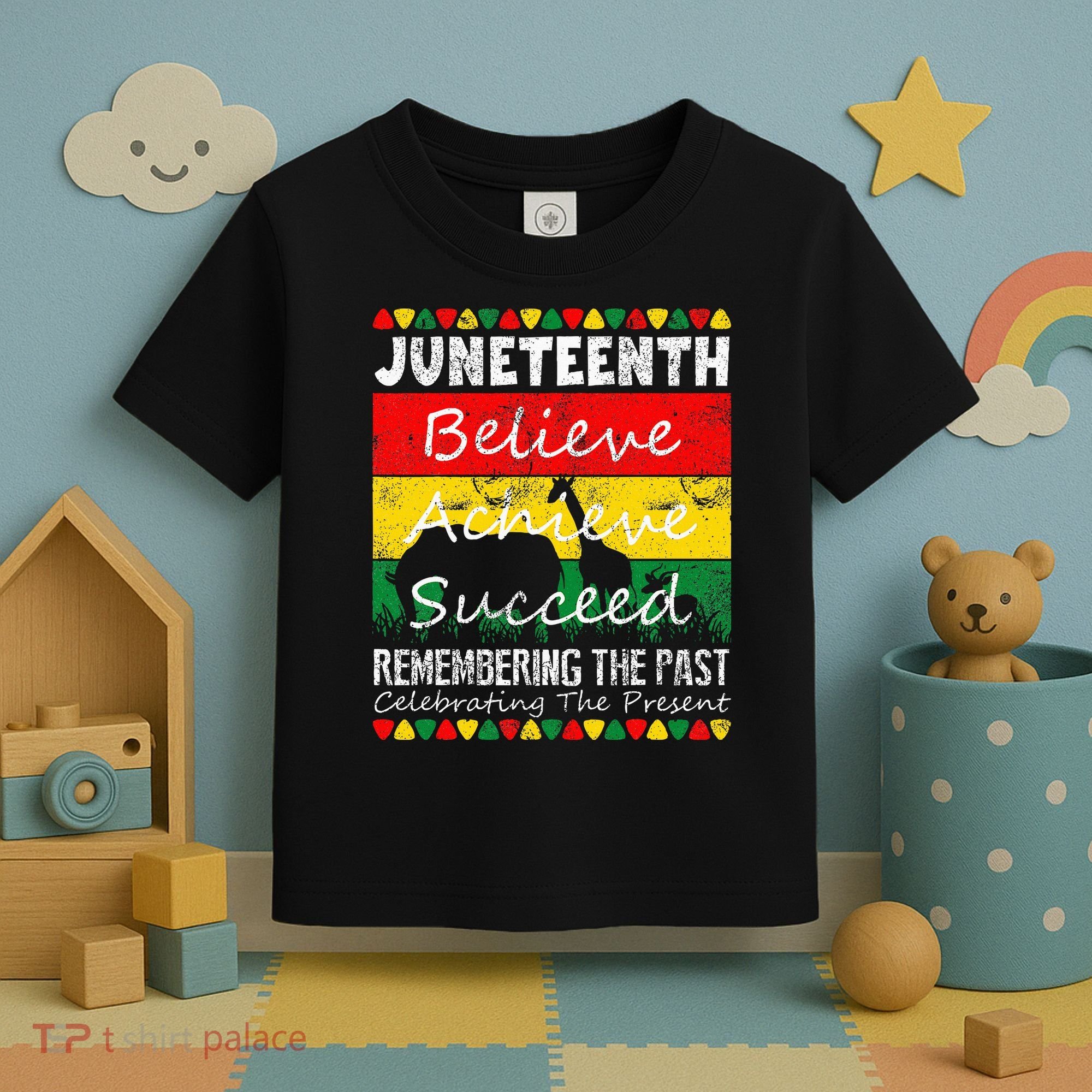 Juneteen Believe Achieve Succeed My Independence Day Toddler T-Shirt