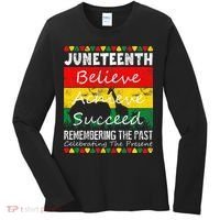 Juneteen Believe Achieve Succeed My Independence Day Women's Long Sleeve Shirt thumb 0