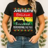 Juneteen Believe Achieve Succeed My Independence Day Women's T-Shirt thumb 2