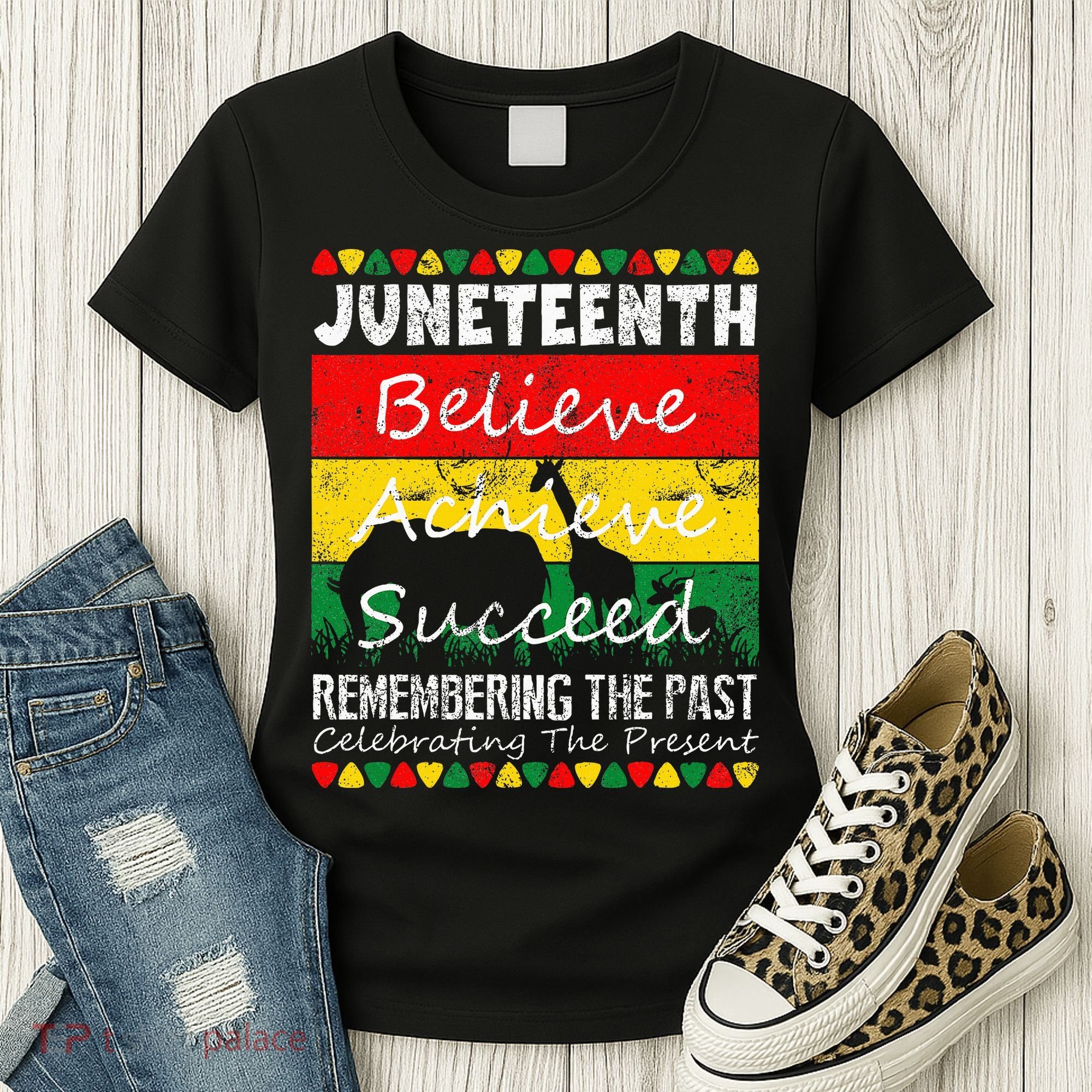 Juneteen Believe Achieve Succeed My Independence Day Women's T-Shirt