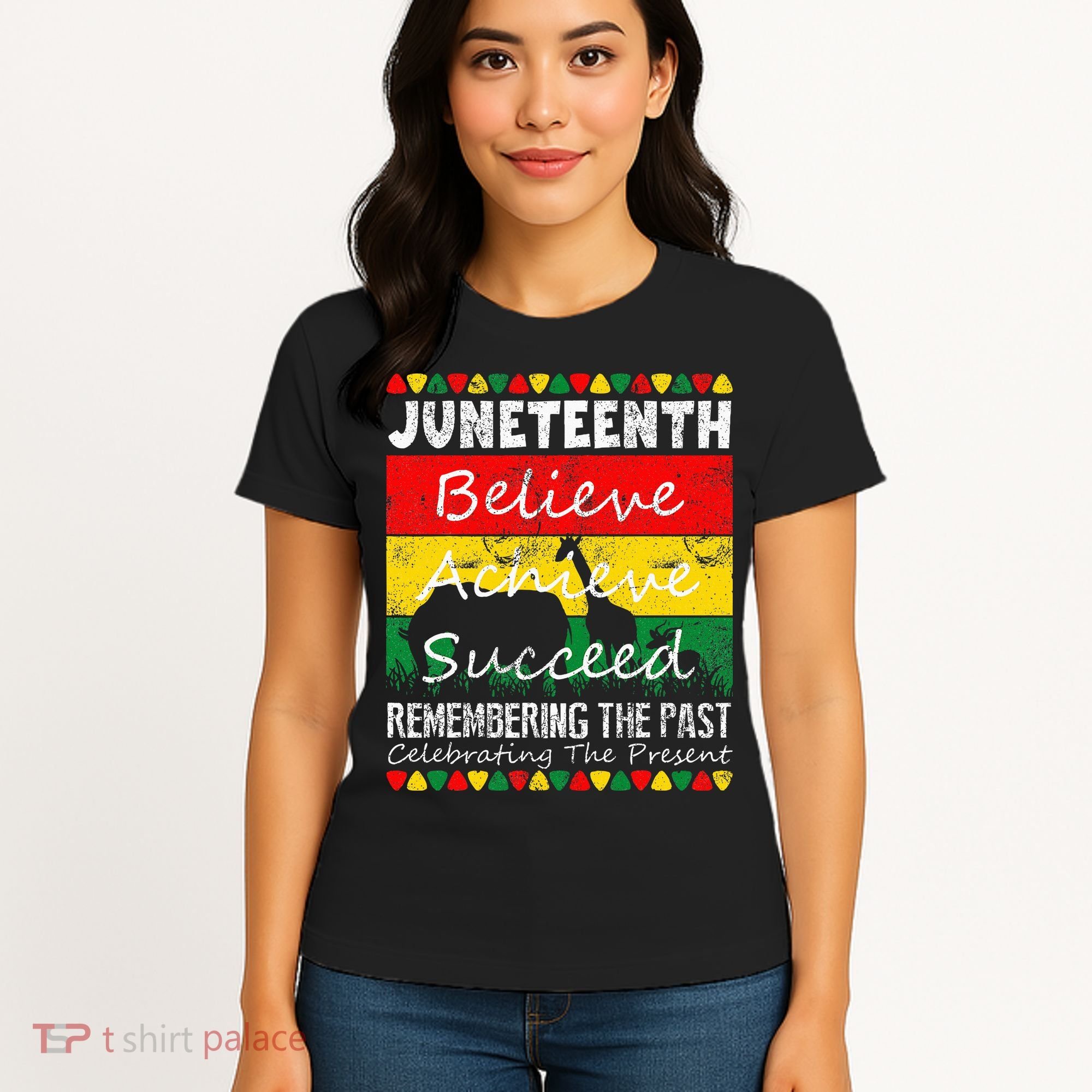 Juneteen Believe Achieve Succeed My Independence Day Women's T-Shirt