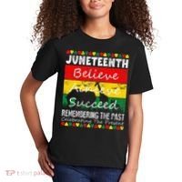 Juneteen Believe Achieve Succeed My Independence Day Kids T-Shirt thumb 2