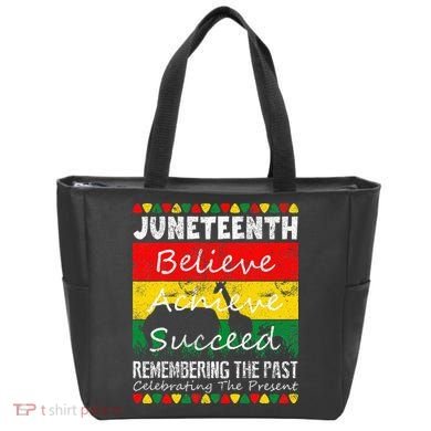 Juneteen Believe Achieve Succeed My Independence Day Tote Bag