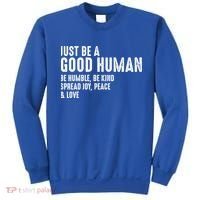 Just Be A Good Human Be Humble Be Kind Spread Joy Gift Sweatshirt thumb 0