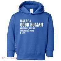 Just Be A Good Human Be Humble Be Kind Spread Joy Gift Toddler Hoodie thumb 0
