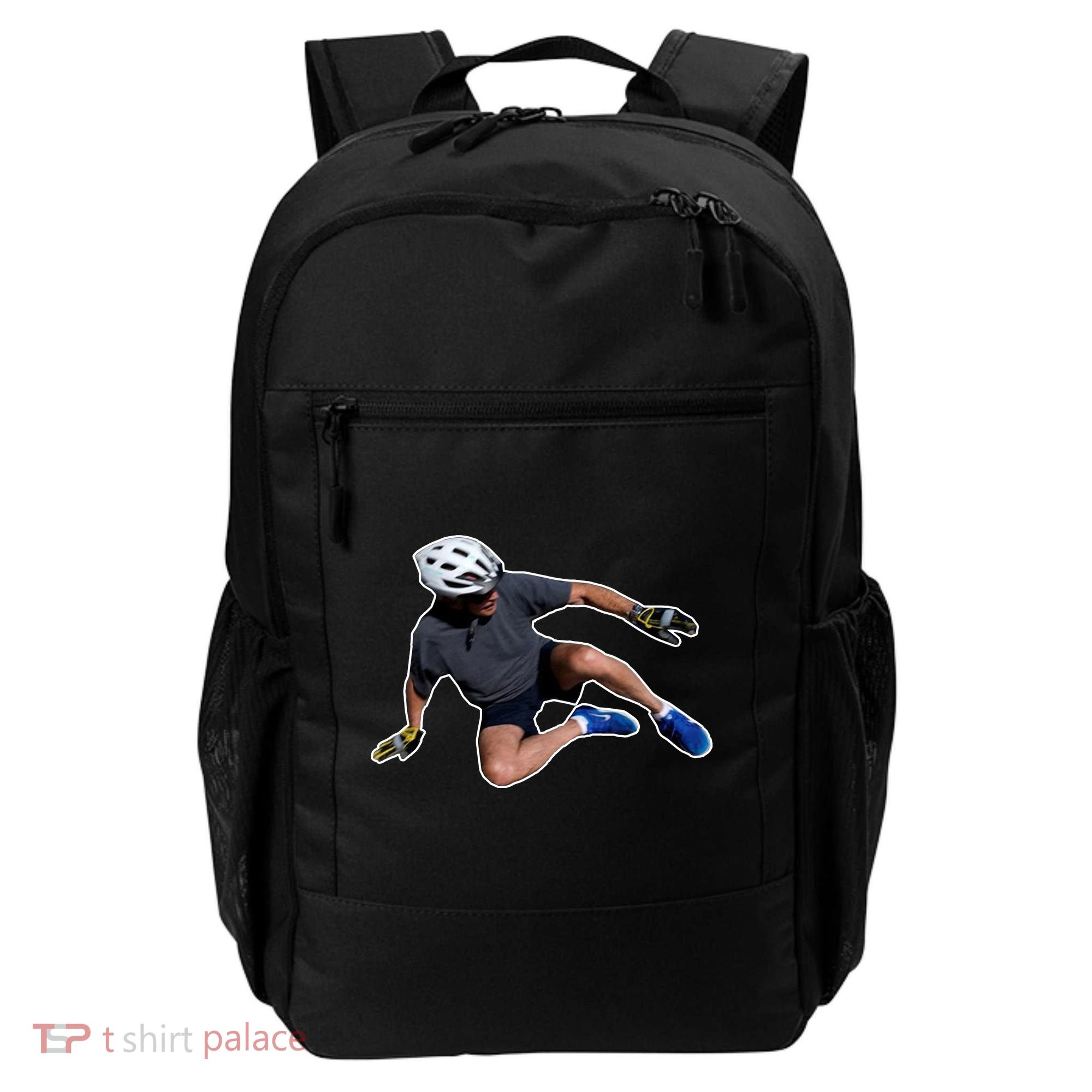 Joe Biden Bicycle Fall Funny Meme Backpack