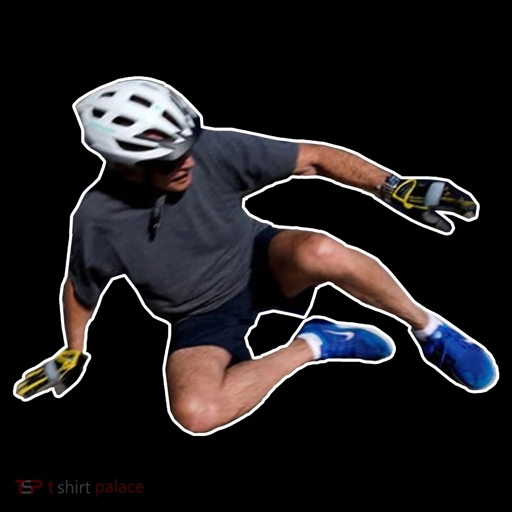 Joe Biden Bicycle Fall Funny Meme Coaster