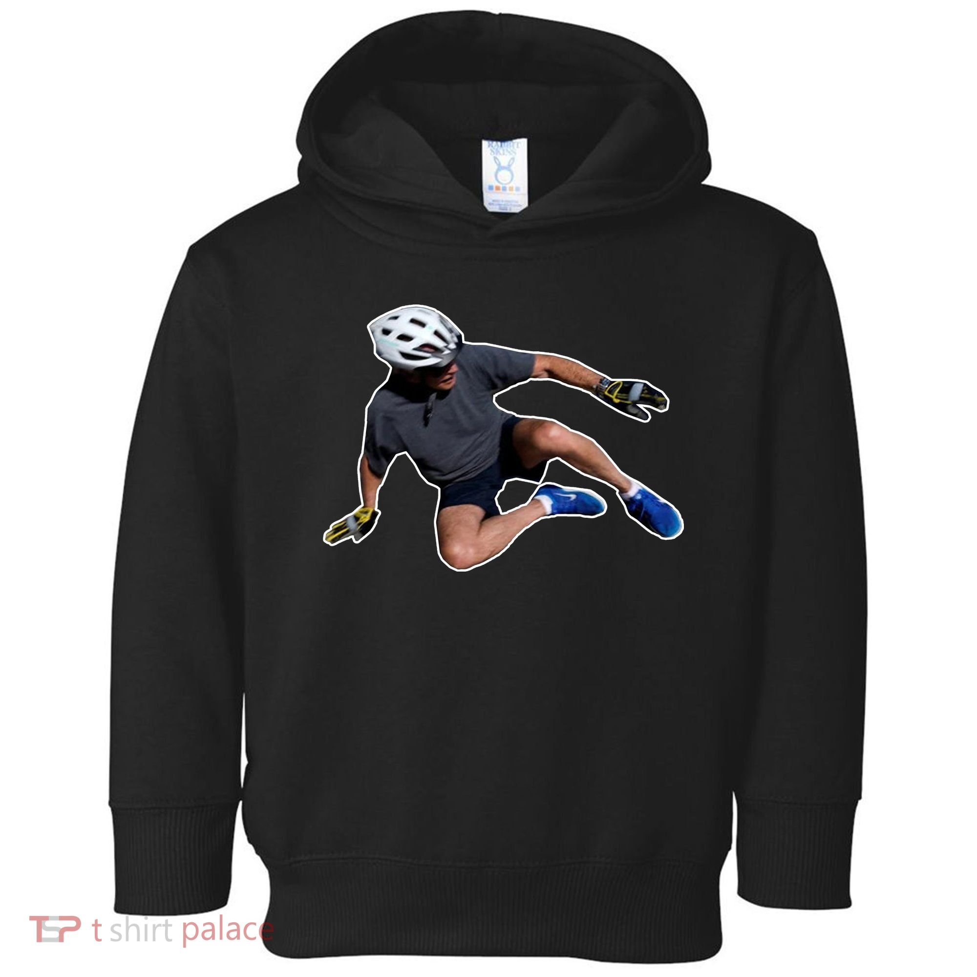 Joe Biden Bicycle Fall Funny Meme Toddler Hoodie