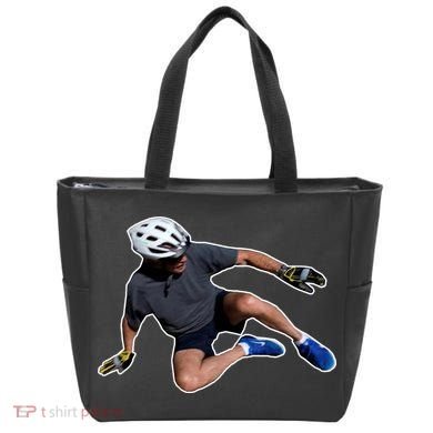 Joe Biden Bicycle Fall Funny Meme Tote Bag