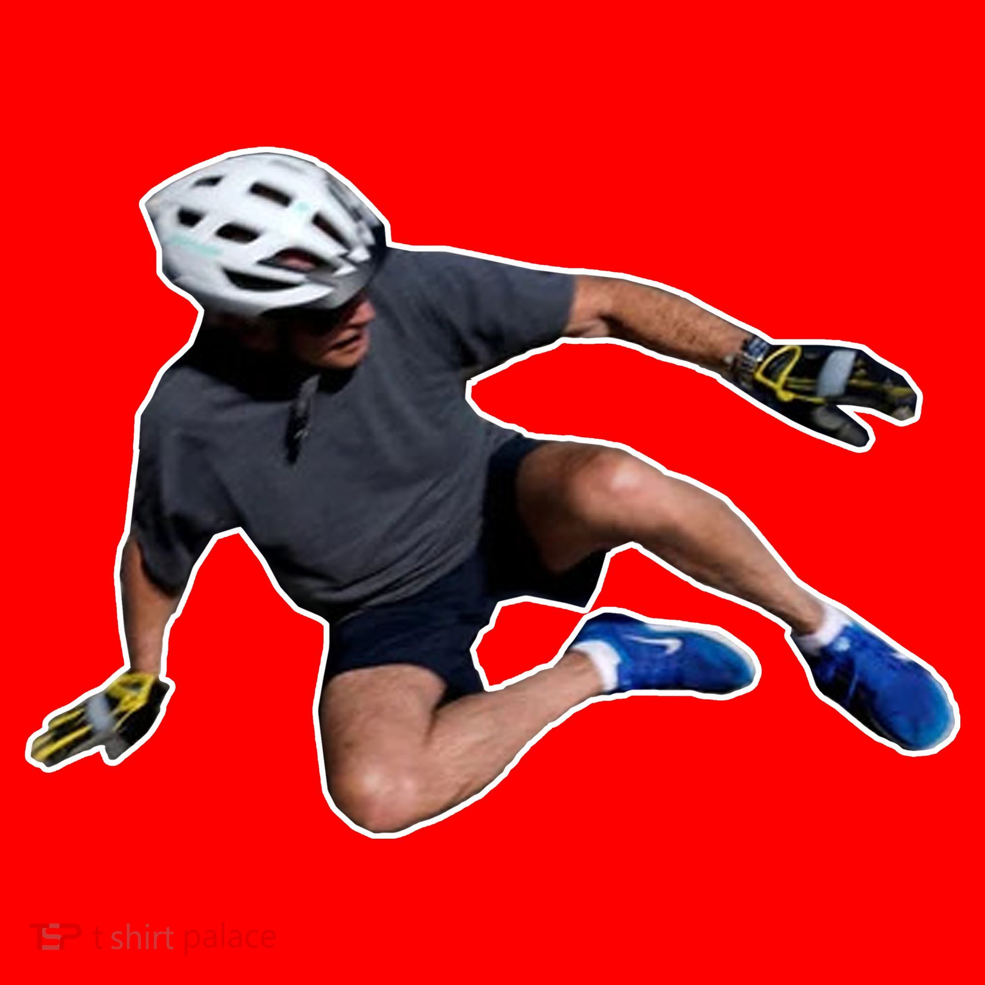Joe Biden Bicycle Fall Funny Meme Santa Hat
