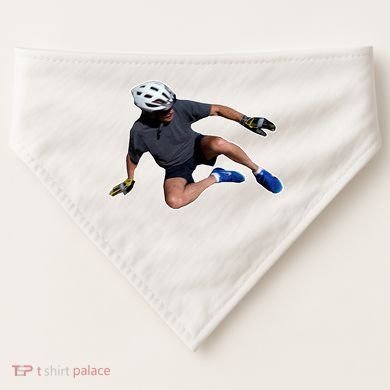 Joe Biden Bicycle Fall Funny Meme USA-Made Doggie Bandana