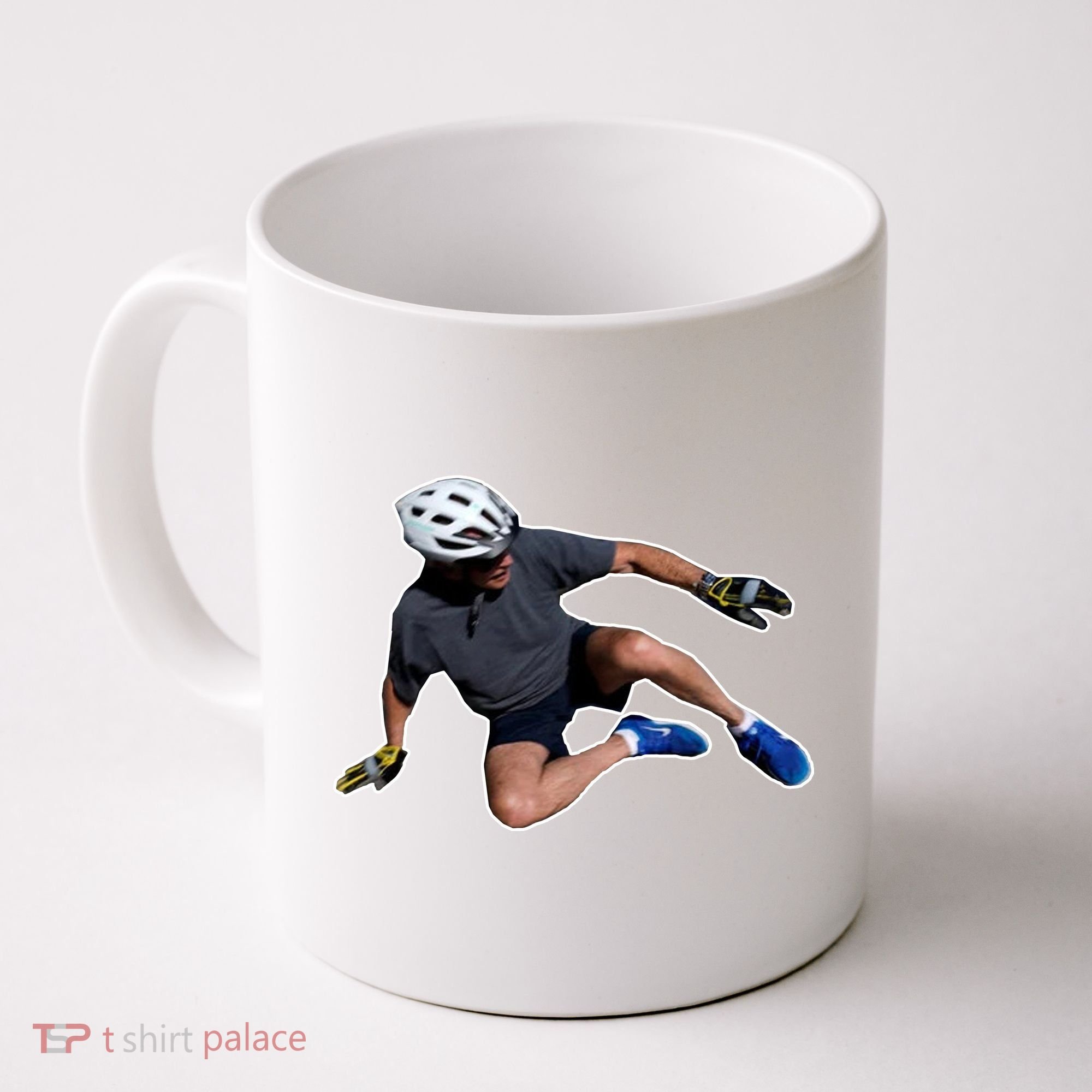 Joe Biden Bicycle Fall Funny Meme Coffee Mug