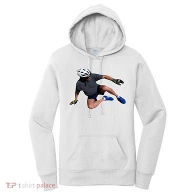 Joe Biden Bicycle Fall Funny Meme Women's Hoodie