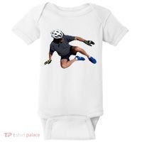 Joe Biden Bicycle Fall Funny Meme Baby Bodysuit thumb 0