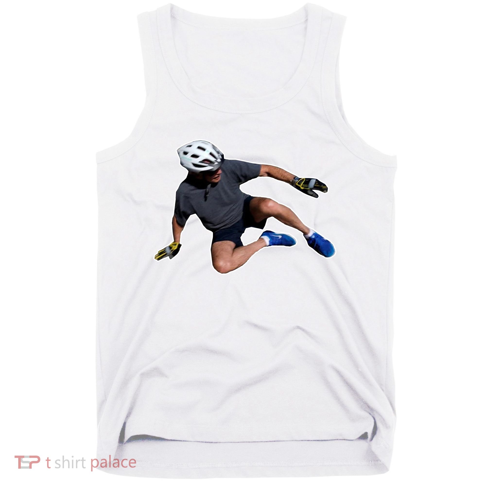 Joe Biden Bicycle Fall Funny Meme Tank Top