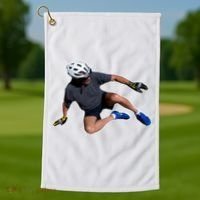 Joe Biden Bicycle Fall Funny Meme Golf Towel thumb 1