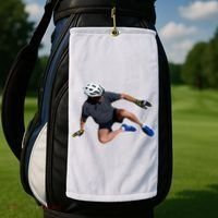 Joe Biden Bicycle Fall Funny Meme Golf Towel thumb 2