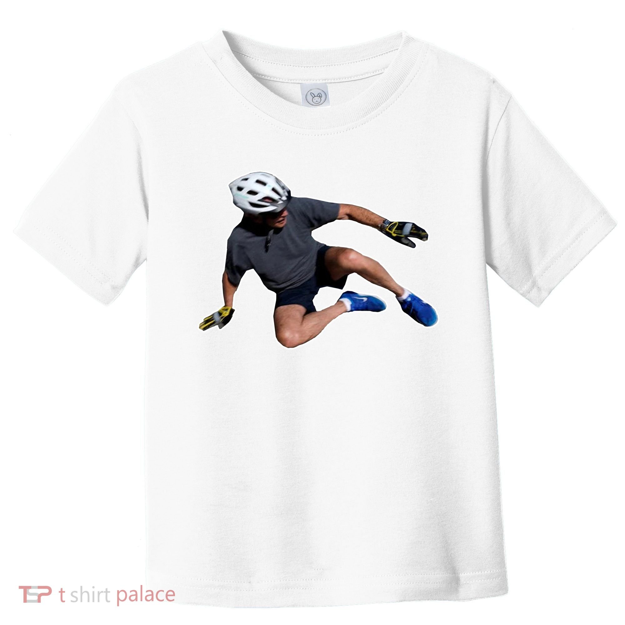 Joe Biden Bicycle Fall Funny Meme Toddler T-Shirt