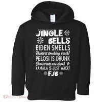 Jingle Bells Biden Smells Funny Republican Christmas Gift Toddler Hoodie thumb 0