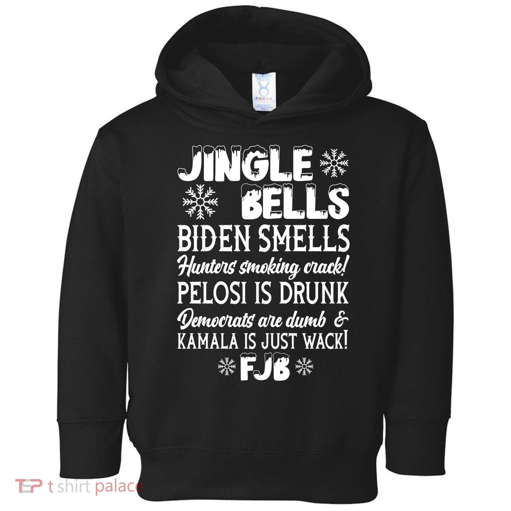 Jingle Bells Biden Smells Funny Republican Christmas Gift Toddler Hoodie