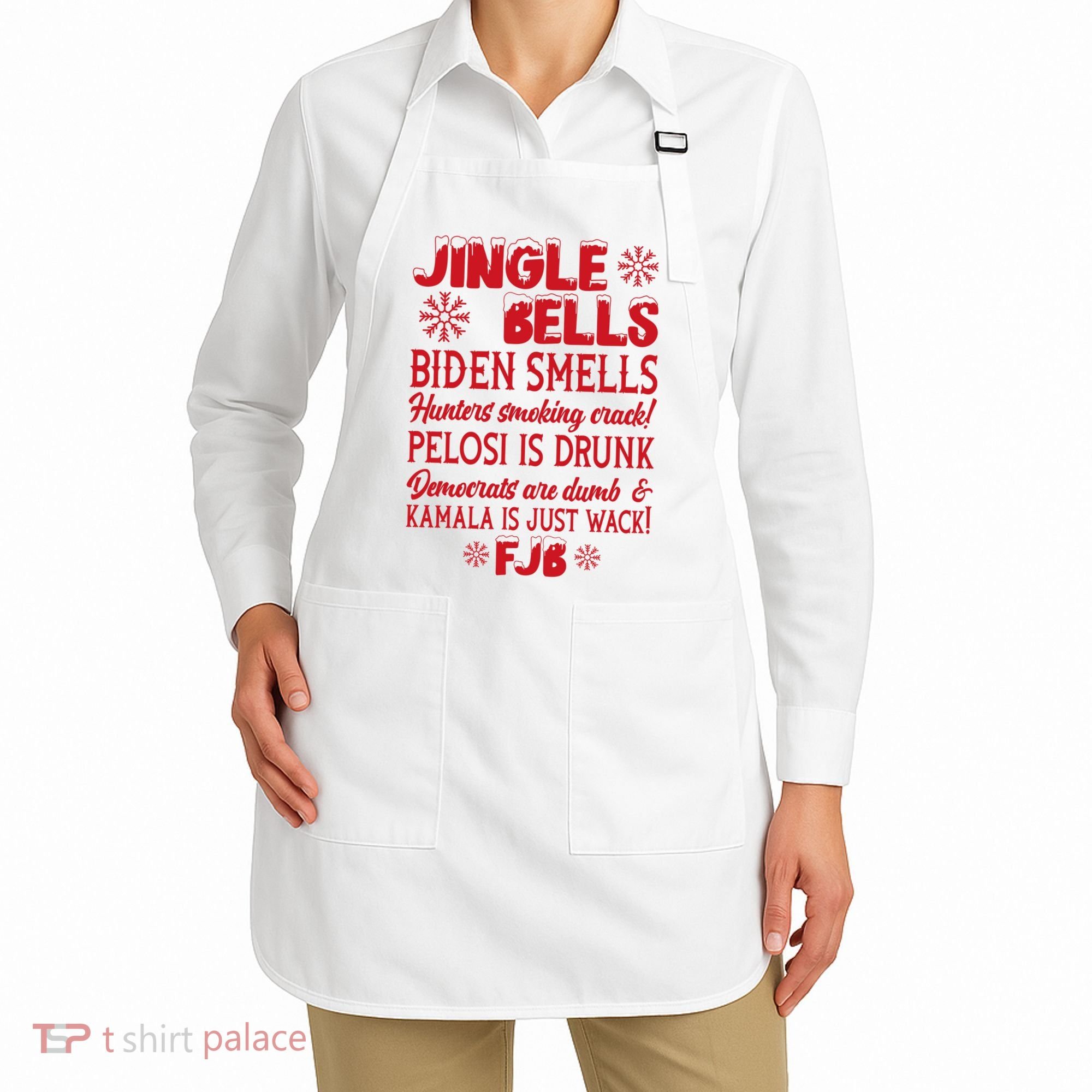 Jingle Bells Biden Smells Funny Republican Christmas Gift Apron