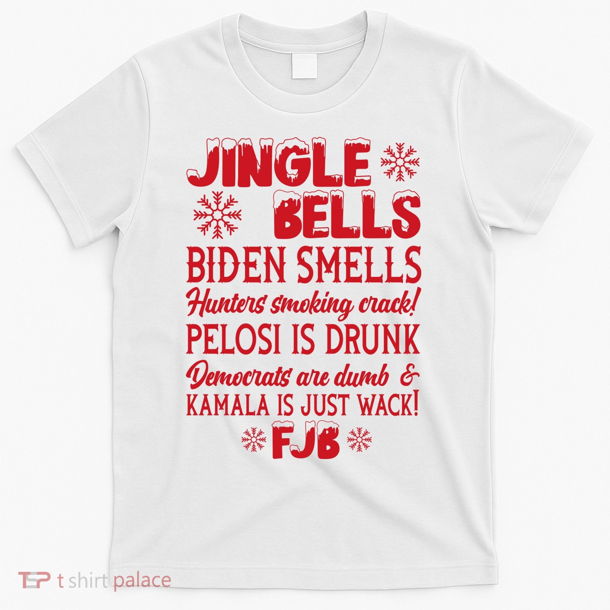 Jingle Bells Biden Smells Funny Republican Christmas Gift T-Shirt