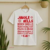 Jingle Bells Biden Smells Funny Republican Christmas Gift T-Shirt thumb 2