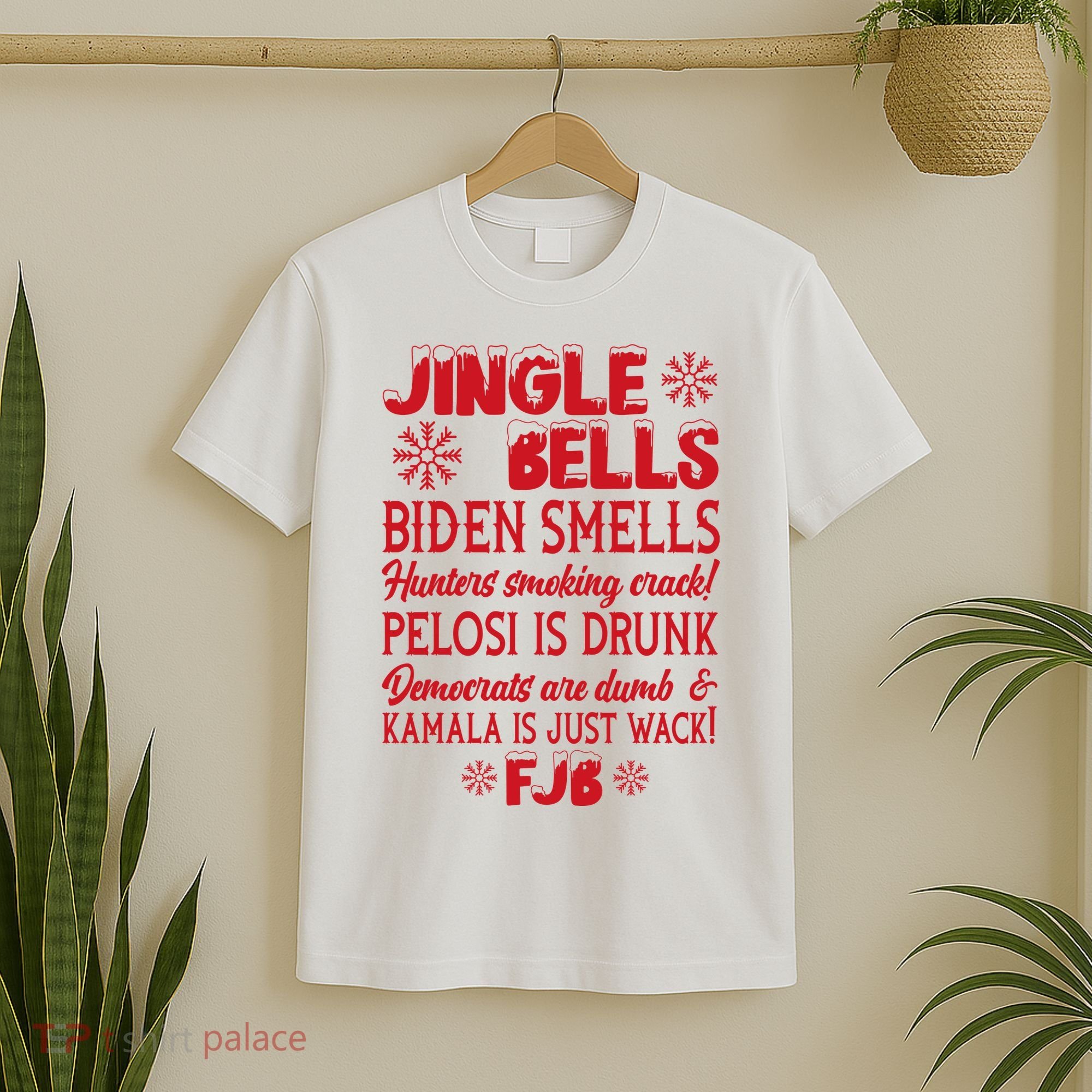 Jingle Bells Biden Smells Funny Republican Christmas Gift T-Shirt