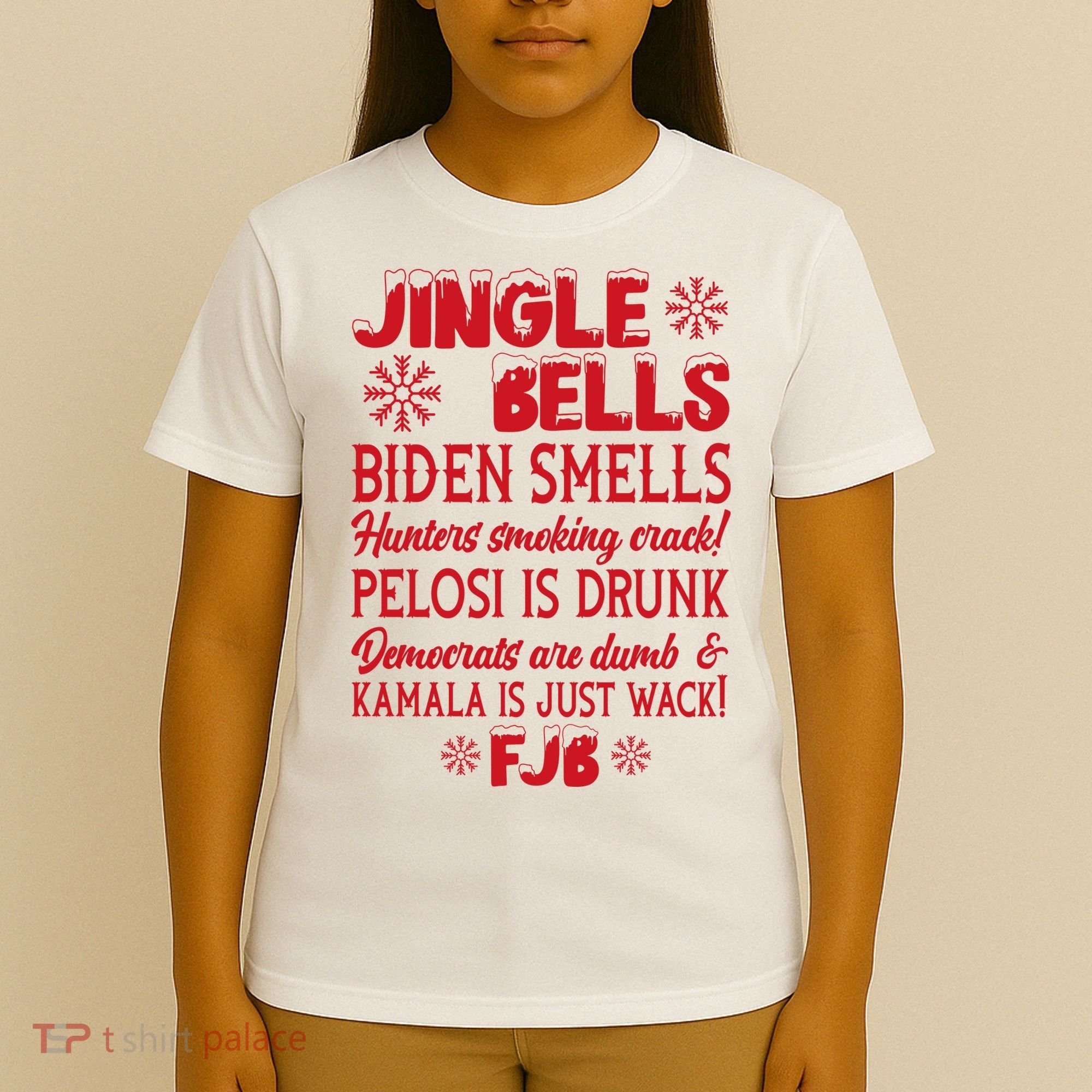 Jingle Bells Biden Smells Funny Republican Christmas Gift T-Shirt