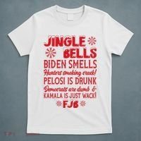 Jingle Bells Biden Smells Funny Republican Christmas Gift T-Shirt thumb 5