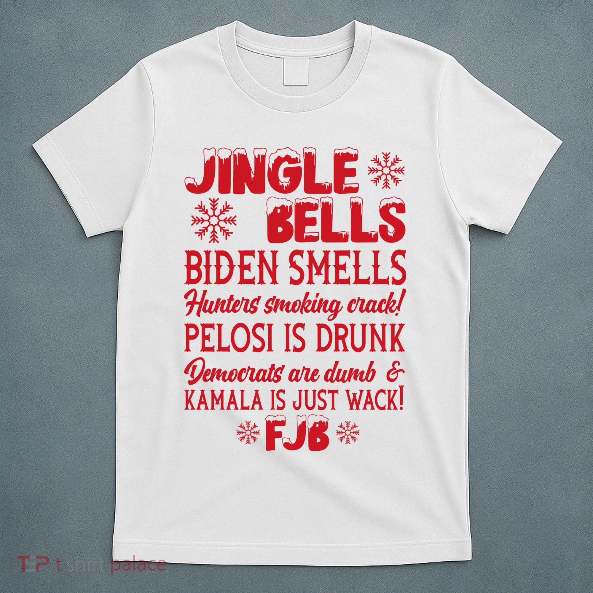 Jingle Bells Biden Smells Funny Republican Christmas Gift T-Shirt