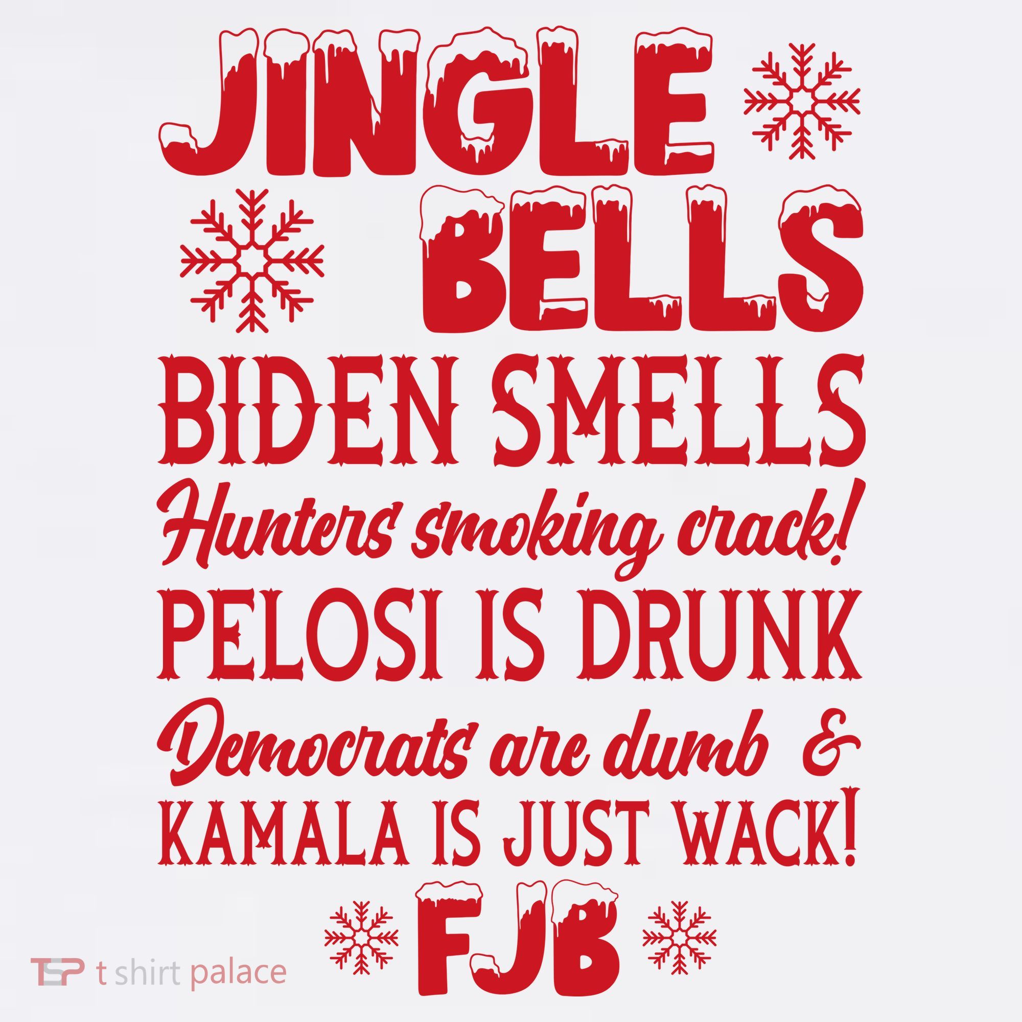 Jingle Bells Biden Smells Funny Republican Christmas Gift T-Shirt