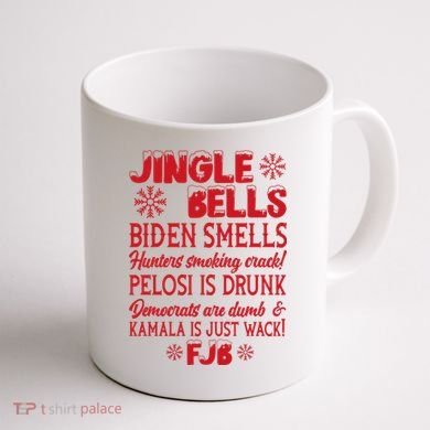 Jingle Bells Biden Smells Funny Republican Christmas Gift Coffee Mug back