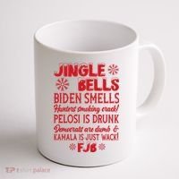Jingle Bells Biden Smells Funny Republican Christmas Gift Coffee Mug thumb 1
