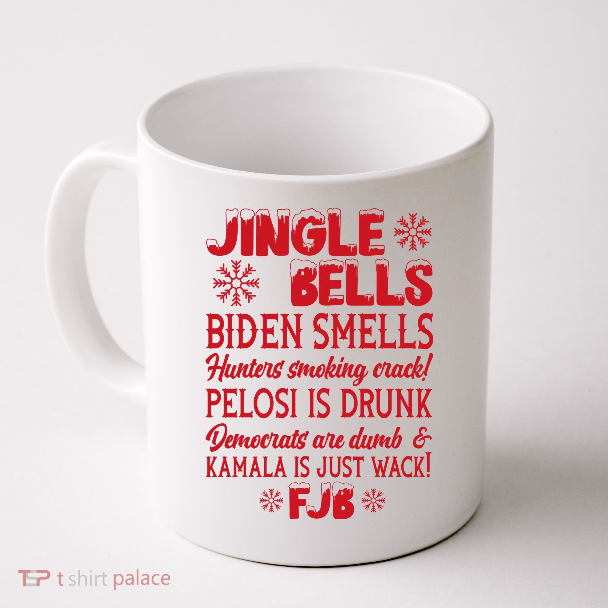Jingle Bells Biden Smells Funny Republican Christmas Gift Coffee Mug