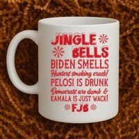 Jingle Bells Biden Smells Funny Republican Christmas Gift Coffee Mug thumb 2