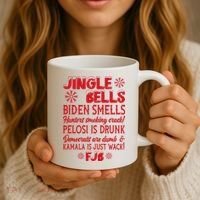 Jingle Bells Biden Smells Funny Republican Christmas Gift Coffee Mug thumb 3