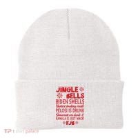 Jingle Bells Biden Smells Funny Republican Christmas Gift Beanie thumb 0