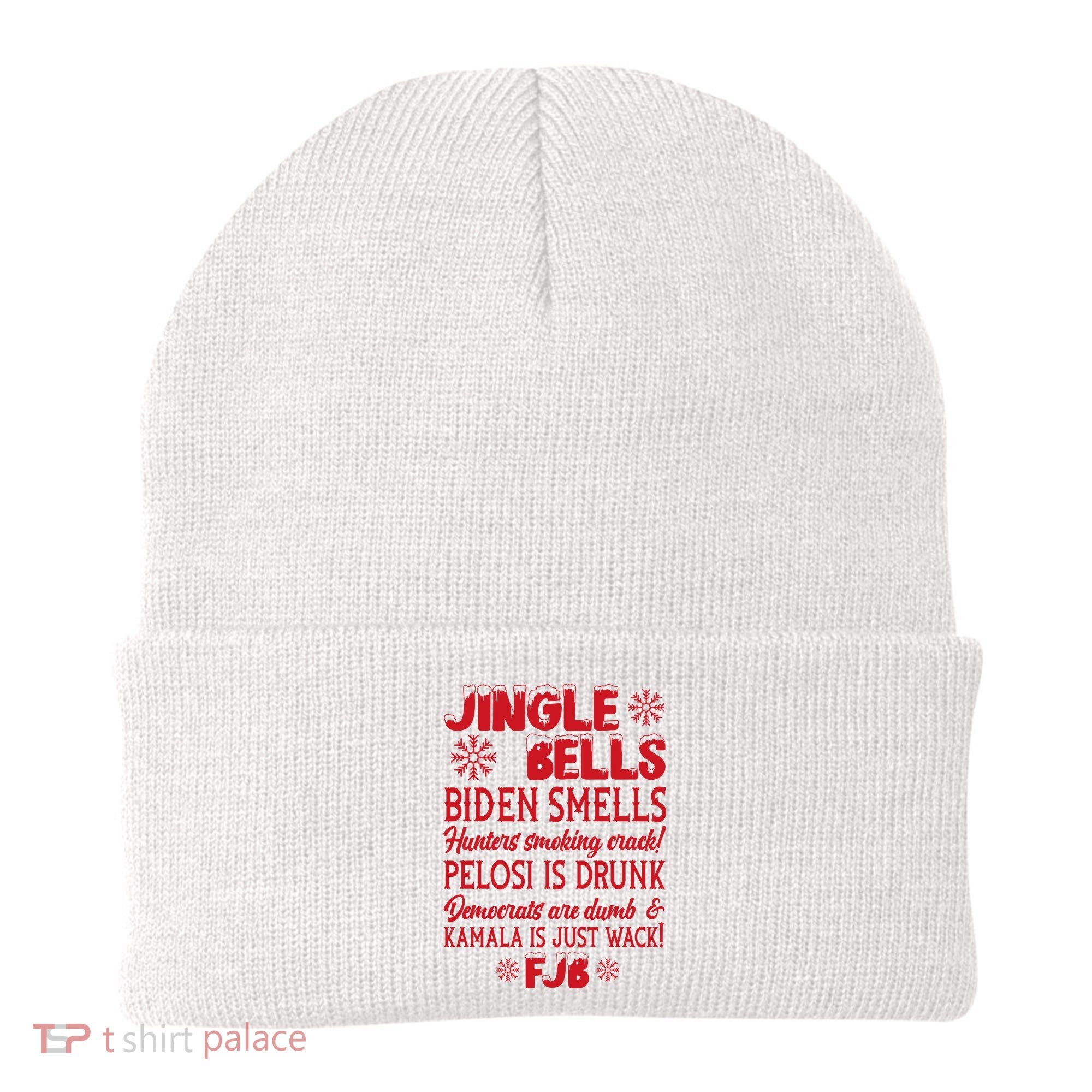 Jingle Bells Biden Smells Funny Republican Christmas Gift Beanie