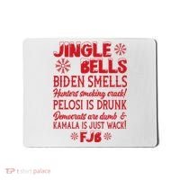 Jingle Bells Biden Smells Funny Republican Christmas Gift Mousepad thumb 0