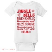 Jingle Bells Biden Smells Funny Republican Christmas Gift Baby Bodysuit thumb 0