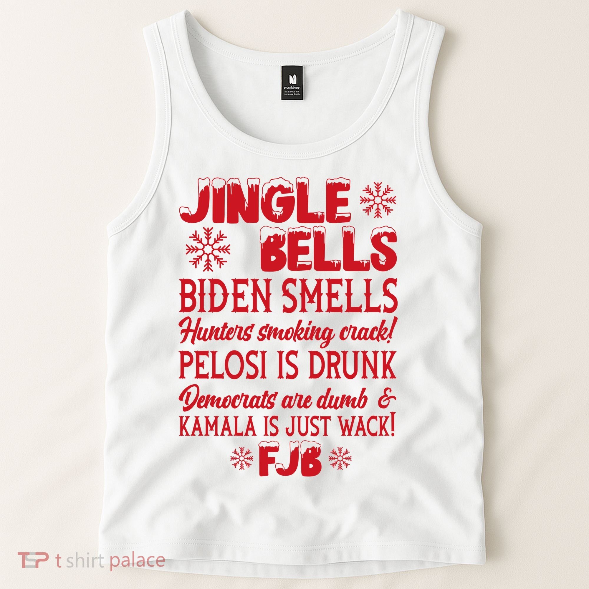 Jingle Bells Biden Smells Funny Republican Christmas Gift Tank Top
