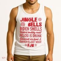 Jingle Bells Biden Smells Funny Republican Christmas Gift Tank Top thumb 3