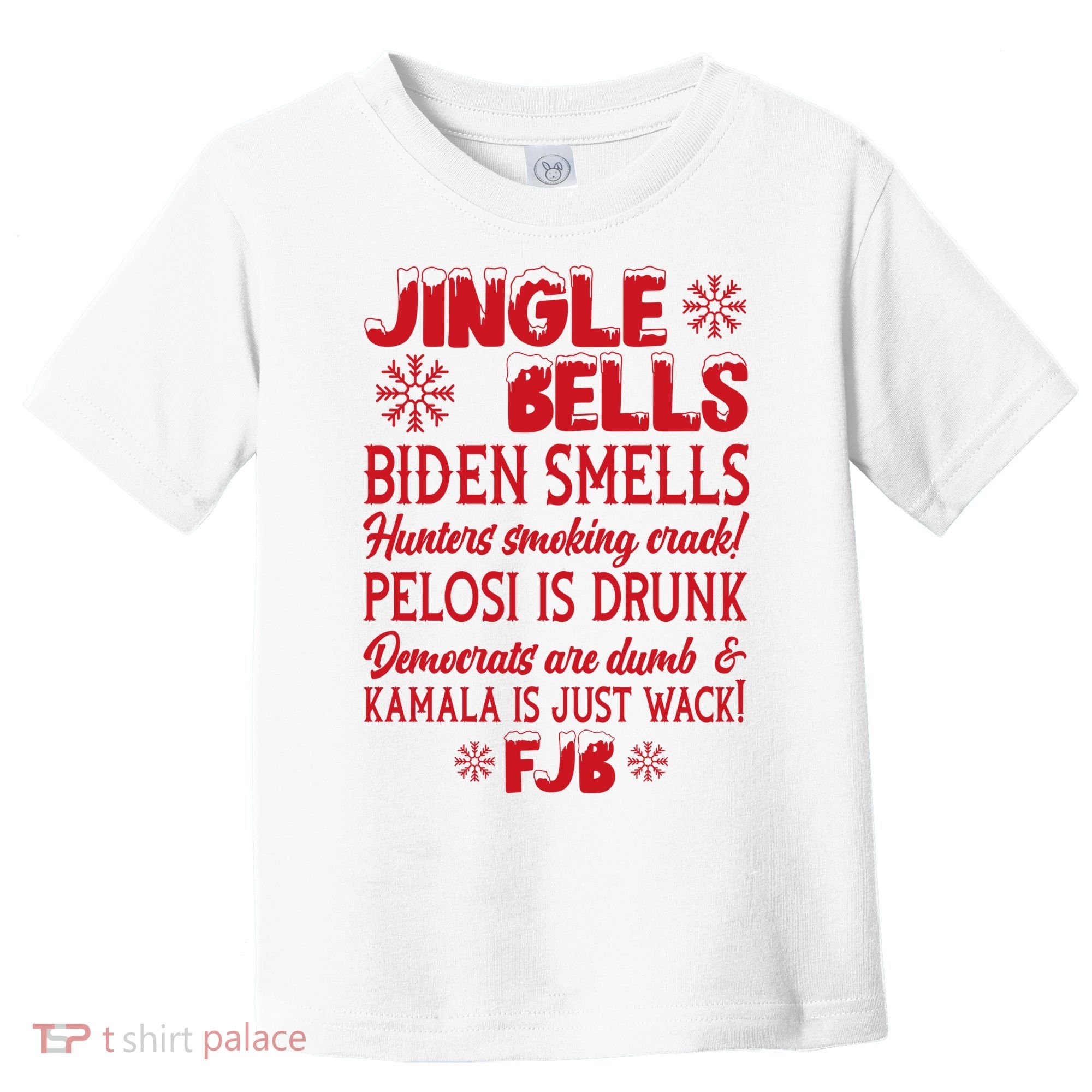 Jingle Bells Biden Smells Funny Republican Christmas Gift Toddler T-Shirt