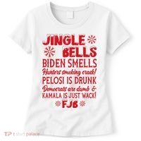 Jingle Bells Biden Smells Funny Republican Christmas Gift Women's T-Shirt thumb 0